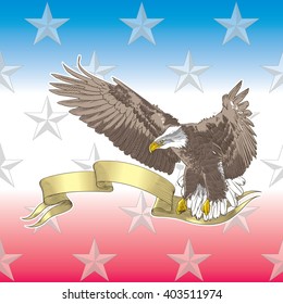 Bald Eagle Ribbon Colors Stock Vector (Royalty Free) 403511974 ...