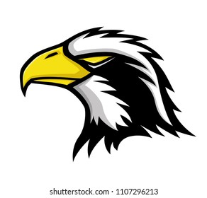Bald eagle sign on a white background.