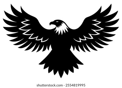 Bald Eagle Silhouette Black Illustration