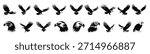 bald eagle silhouette clipart bundle