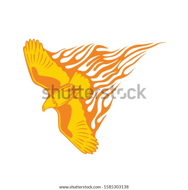 Bald Eagle Silhouette Isolated This Vector Stock Vector