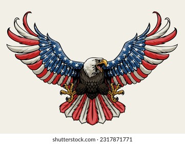 Bald eagle flag tattoo hi-res stock photography and images - Alamy