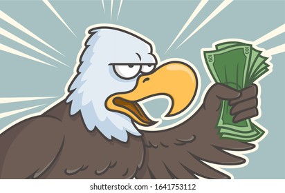 Bald eagle with that money