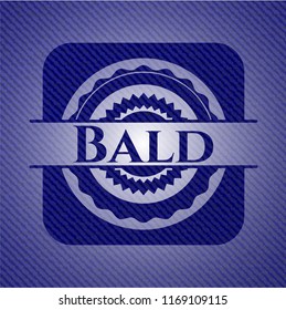 Bald emblem with jean texture