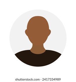 Un avatar del icono de la cara vacía. Ilustración vectorial.