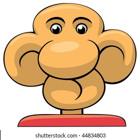 Bald funny old man