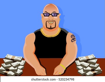 Bald Gangster With Money