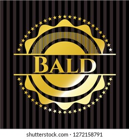 Bald gold shiny badge