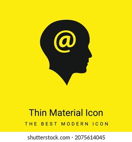 Bald Male Head With minimal bright yellow material icon