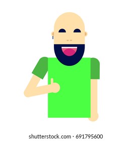  bald man with beard