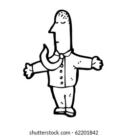 caricatura de hombre calvo