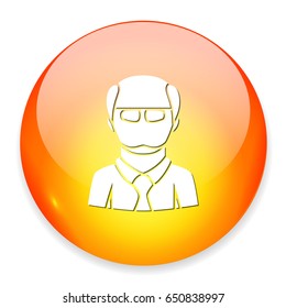 bald man character icon