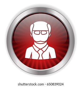 bald man character icon
