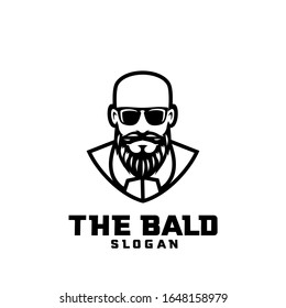 Bald Man Character Logo Icon Design Cartoon