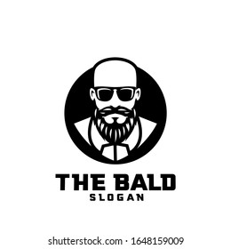 Bald Man Character Logo Icon Design Cartoon
