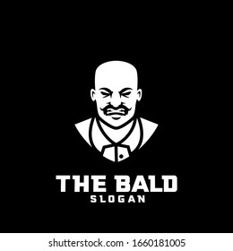 Logo-Design-Cartoon des kahlen Mannes