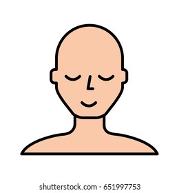 bald man face cartoon