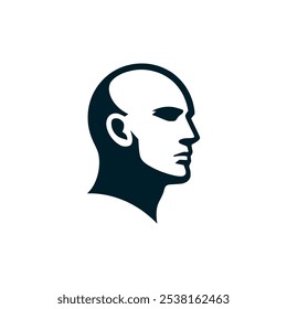 bald man handsome logo vector illustration template design