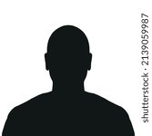 Bald man silhouette in vector format