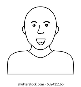 Bald man smiling