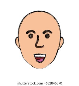 Bald man smiling