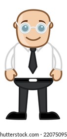 Bald Man - Vector Character Cartoon Illustration