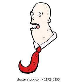 bald office man with shocked expression