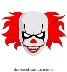 Bald Scary Clown With Smiling Face