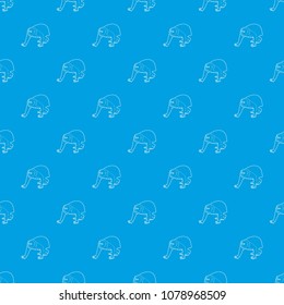 Bald wakari pattern vector seamless blue repeat for any use