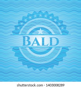 Bald water concept emblem. Vector Illustration. Detailed.
