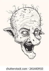 Bald Witch Head