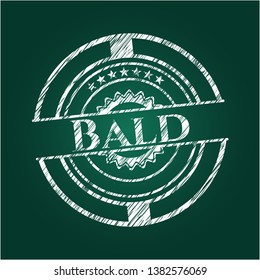 Bald written with chalkboard texture. Vector Illustration. Detailed.