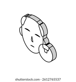 baldness disease isometric icon vector. baldness disease sign. isolated symbol illustration