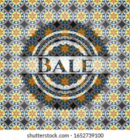 Bale arabesque badge. arabic decoration.