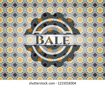 Bale arabesque emblem background. arabic decoration.