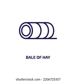 bale of hay icon from agriculture farming and gardening collection. Thin linear bale of hay, agriculture, bale outline icon isolated on white background. Line vector bale of hay sign, symbol for web 