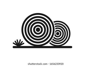 Bale de aislamiento vectorial de icono del heno