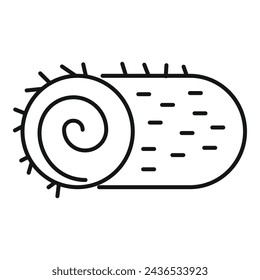 Bale hay roll icon outline vector. Field food straw. Dried farm grass harvest