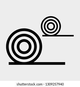 bale of hay vector icons