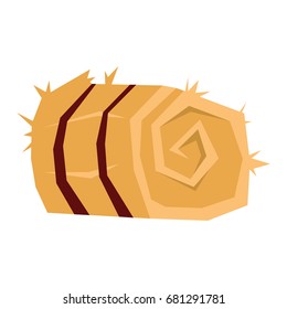 Bale of hay. Vector illustration.