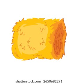 caricatura de palheiro. agulha campo, forragem de gado, pastagem alimentação fardo palheiro sinal. símbolo isolado vetor ilustração