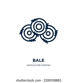 bale icon from agriculture farming and gardening collection. Thin linear bale, stack, roll outline icon isolated on white background. Line vector bale sign, symbol for web and mobile