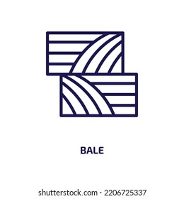 bale icon from agriculture farming and gardening collection. Thin linear bale, agriculture, farm outline icon isolated on white background. Line vector bale sign, symbol for web and mobile