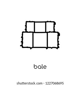 bale icon. Trendy modern flat linear vector bale icon on white background from thin line Agriculture, Farming and Gardening collection, outline vector illustration