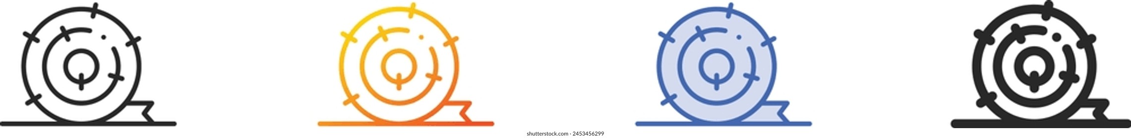 bale icon.Thin Linear, Gradient, Blue Stroke and bold Style Design Isolated On White Background