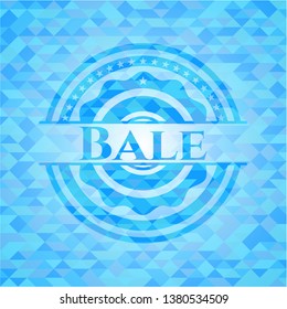 Bale light blue emblem. Mosaic background