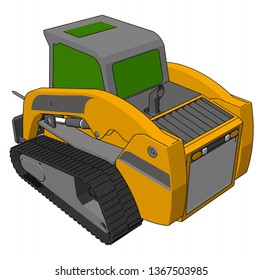 Bale transportation vehicle vector illustration on white background