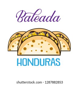 Baleada logo traditional Honduran dish