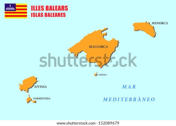 Balearic Islands Map Balearic Islands Map 600w 152089679