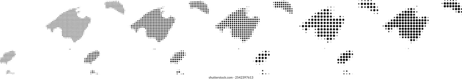 Ilhas Baleares Espanha mapa halftone em diferentes tamanhos.eps
